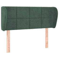 vidaXL Kopfteil mit Ohren Dunkelgrün 93x23x78/88 cm Samt