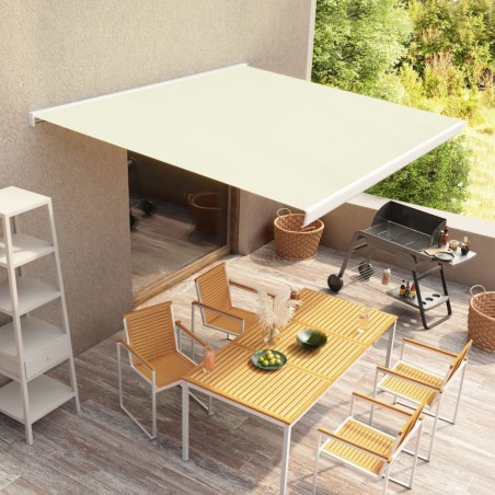 Motorisierte Kassetten-Markise 350x250 cm Creme