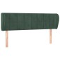 vidaXL Kopfteil mit Ohren Dunkelgrün 147x23x78/88 cm Samt vidaXL Kopfteil mit Ohren Dunkelgrün 147x23x78/88 cm Samt