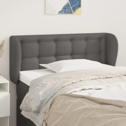 vidaXL Kopfteil mit Ohren Grau 93x23x78/88 cm Kunstleder