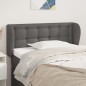 vidaXL Kopfteil mit Ohren Grau 93x23x78/88 cm Kunstleder