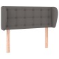 vidaXL Kopfteil mit Ohren Grau 93x23x78/88 cm Kunstleder