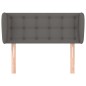 vidaXL Kopfteil mit Ohren Grau 93x23x78/88 cm Kunstleder