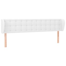 vidaXL Kopfteil mit Ohren Weiß 183x23x78/88 cm Kunstleder