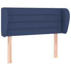 vidaXL Kopfteil mit Ohren Blau 93x23x78/88 cm Stoff