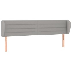 vidaXL Kopfteil mit Ohren Hellgrau 183x23x78/88 cm Stoff