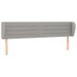 vidaXL Kopfteil mit Ohren Hellgrau 183x23x78/88 cm Stoff