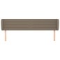 vidaXL Kopfteil mit Ohren Taupe 183x23x78/88 cm Stoff