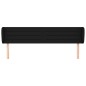 vidaXL Kopfteil mit Ohren Schwarz 183x23x78/88 cm Stoff