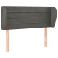 vidaXL Kopfteil mit Ohren Dunkelgrau 93x23x78/88 cm Samt vidaXL Kopfteil mit Ohren Dunkelgrau 93x23x78/88 cm Samt