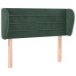 vidaXL Kopfteil mit Ohren Dunkelgrün 93x23x78/88 cm Samt vidaXL Kopfteil mit Ohren Dunkelgrün 93x23x78/88 cm Samt