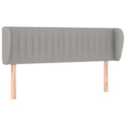 vidaXL Kopfteil mit Ohren Hellgrau 147x23x78/88 cm Stoff