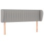 vidaXL Kopfteil mit Ohren Hellgrau 147x23x78/88 cm Stoff vidaXL Kopfteil mit Ohren Hellgrau 147x23x78/88 cm Stoff