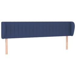 vidaXL Kopfteil mit Ohren Blau 163x23x78/88 cm Stoff