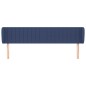 vidaXL Kopfteil mit Ohren Blau 163x23x78/88 cm Stoff vidaXL Kopfteil mit Ohren Blau 163x23x78/88 cm Stoff