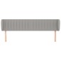 vidaXL Kopfteil mit Ohren Hellgrau 203x23x78/88 cm Stoff vidaXL Kopfteil mit Ohren Hellgrau 203x23x78/88 cm Stoff