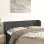 vidaXL Kopfteil mit Ohren Dunkelgrau 147x23x78/88 cm Samt