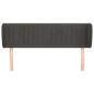 vidaXL Kopfteil mit Ohren Dunkelgrau 147x23x78/88 cm Samt