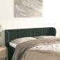 vidaXL Kopfteil mit Ohren Dunkelgrün 147x23x78/88 cm Samt 