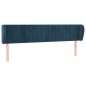 vidaXL Kopfteil mit Ohren Dunkelblau 183x23x78/88 cm Samt vidaXL Kopfteil mit Ohren Dunkelblau 183x23x78/88 cm Samt