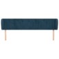 vidaXL Kopfteil mit Ohren Dunkelblau 183x23x78/88 cm Samt vidaXL Kopfteil mit Ohren Dunkelblau 183x23x78/88 cm Samt