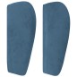 vidaXL Kopfteil mit Ohren Dunkelblau 183x23x78/88 cm Samt vidaXL Kopfteil mit Ohren Dunkelblau 183x23x78/88 cm Samt