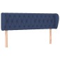 vidaXL Kopfteil mit Ohren Blau 163x23x78/88 cm Stoff