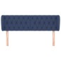 vidaXL Kopfteil mit Ohren Blau 163x23x78/88 cm Stoff