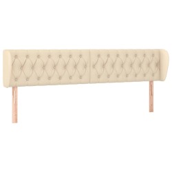 vidaXL Kopfteil mit Ohren Creme 183x23x78/88 cm Stoff