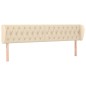 vidaXL Kopfteil mit Ohren Creme 183x23x78/88 cm Stoff vidaXL Kopfteil mit Ohren Creme 183x23x78/88 cm Stoff