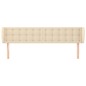 vidaXL Kopfteil mit Ohren Creme 183x23x78/88 cm Stoff vidaXL Kopfteil mit Ohren Creme 183x23x78/88 cm Stoff