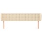 vidaXL Kopfteil mit Ohren Creme 203x23x78/88 cm Stoff