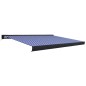 Motorisierte Kassetten-Markise 300x250 cm Blau und Weiß Motorisierte Kassetten-Markise 300x250 cm Blau und Weiß