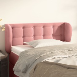 vidaXL Kopfteil mit Ohren Rosa 83x23x78/88 cm Samt