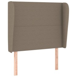 vidaXL Kopfteil mit Ohren Taupe 103x23x118/128 cm Stoff