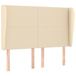 vidaXL Kopfteil mit Ohren Creme 147x23x118/128 cm Stoff