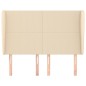 vidaXL Kopfteil mit Ohren Creme 147x23x118/128 cm Stoff
