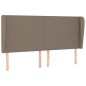 vidaXL Kopfteil mit Ohren Taupe 203x23x118/128 cm Stoff
