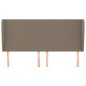 vidaXL Kopfteil mit Ohren Taupe 203x23x118/128 cm Stoff