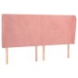 vidaXL Kopfteil mit Ohren Rosa 163x23x118/128 cm Samt