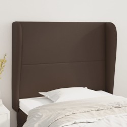vidaXL Kopfteil mit Ohren Braun 103x23x118/128 cm Kunstleder