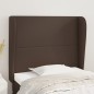 vidaXL Kopfteil mit Ohren Braun 103x23x118/128 cm Kunstleder