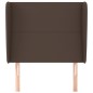 vidaXL Kopfteil mit Ohren Braun 103x23x118/128 cm Kunstleder