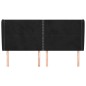 vidaXL Kopfteil mit Ohren Schwarz 183x23x118/128 cm Samt