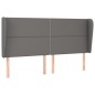 vidaXL Kopfteil mit Ohren Grau 183x23x118/128 cm Kunstleder vidaXL Kopfteil mit Ohren Grau 183x23x118/128 cm Kunstleder