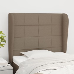 vidaXL Kopfteil mit Ohren Taupe 83x23x118/128 cm Stoff