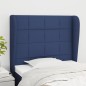 vidaXL Kopfteil mit Ohren Blau 83x23x118/128 cm Stoff vidaXL Kopfteil mit Ohren Blau 83x23x118/128 cm Stoff
