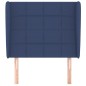 vidaXL Kopfteil mit Ohren Blau 83x23x118/128 cm Stoff vidaXL Kopfteil mit Ohren Blau 83x23x118/128 cm Stoff