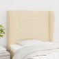 vidaXL Kopfteil mit Ohren Creme 93x23x118/128 cm Stoff vidaXL Kopfteil mit Ohren Creme 93x23x118/128 cm Stoff