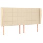 vidaXL Kopfteil mit Ohren Creme 203x23x118/128 cm Stoff vidaXL Kopfteil mit Ohren Creme 203x23x118/128 cm Stoff